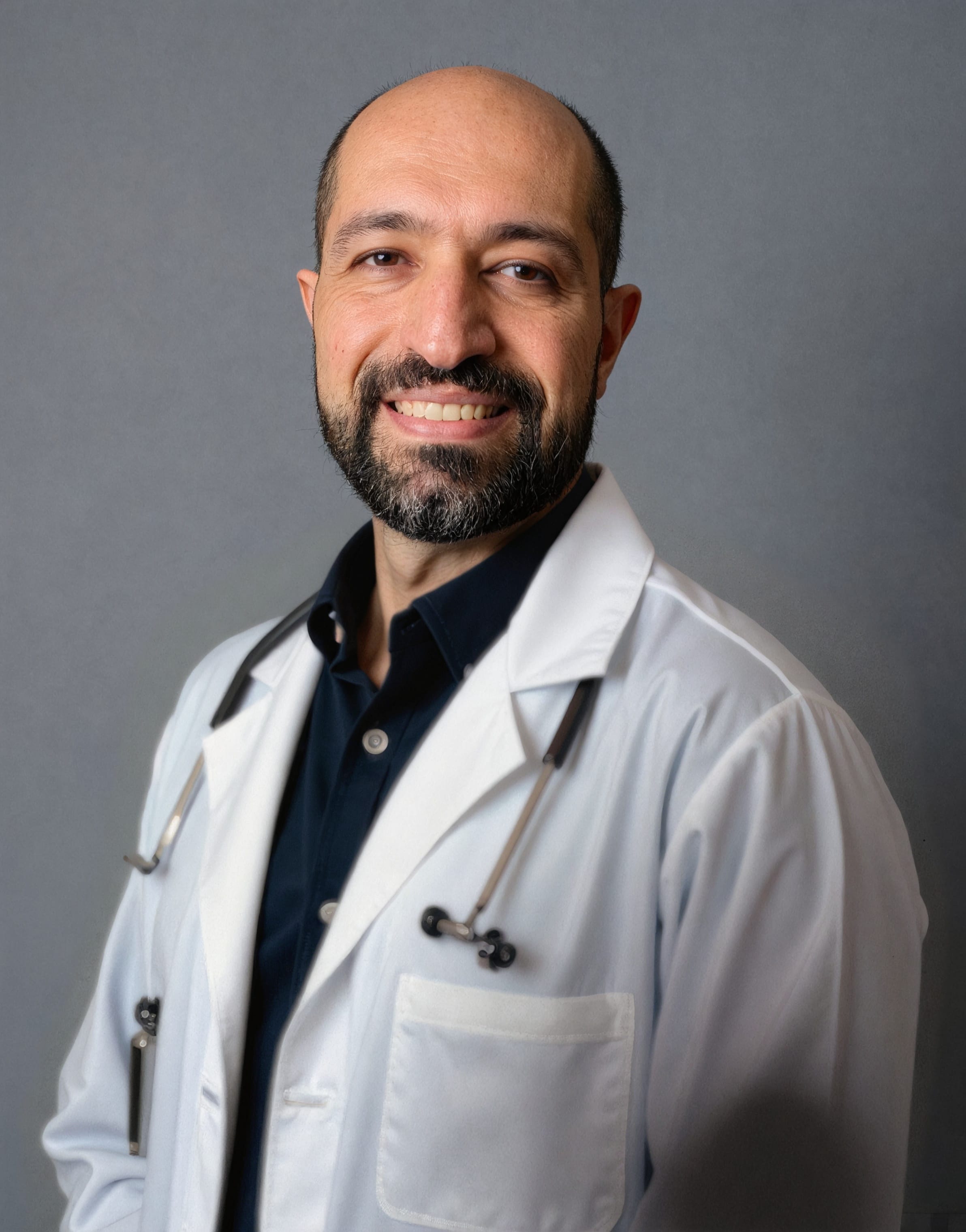 Dr. Sajad Zalzala, physician, in a white coat